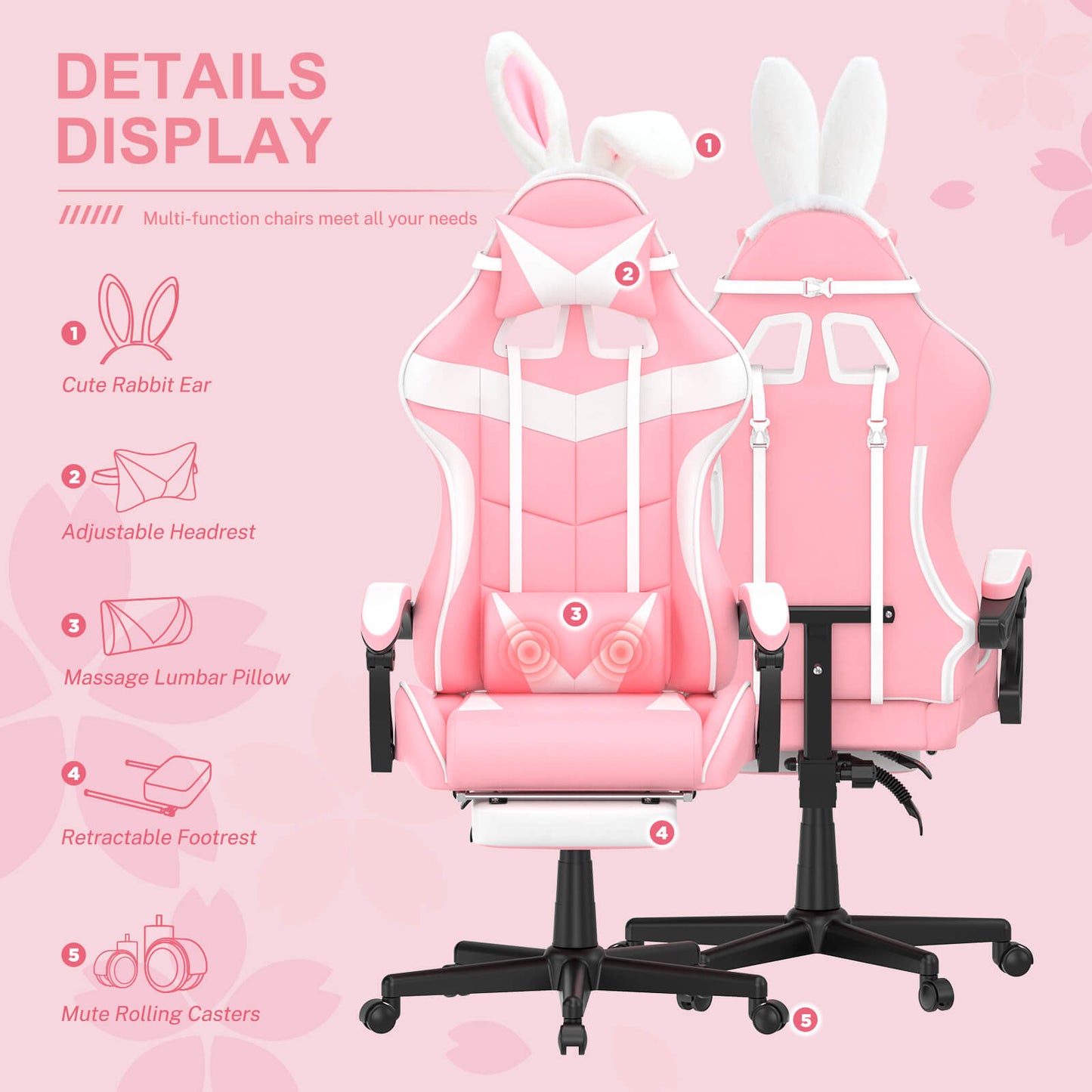 【@gingerdoll101 Recommended】Limited Edition Pink Gaming Chair High Back Chair for Girl Gamer