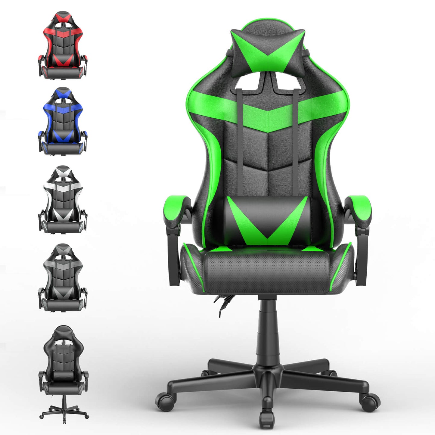 Captain Series Non-Footrest Version Gaming Chair Ergonomic Racing Seat (Red)