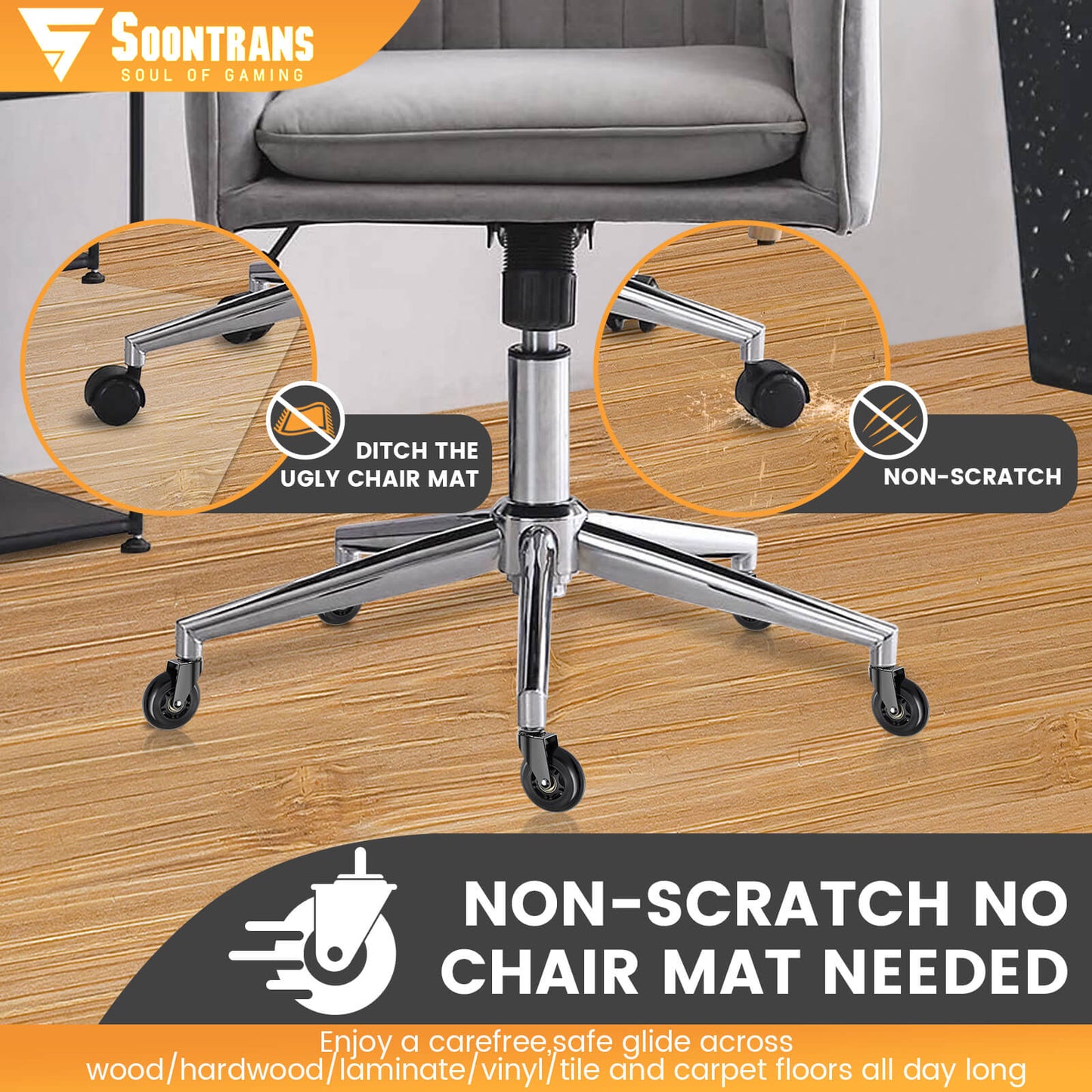 Rollerblade Wheels Replacement for Office Gaming Chairs Caster Wheels NOT Compatible for IKEA