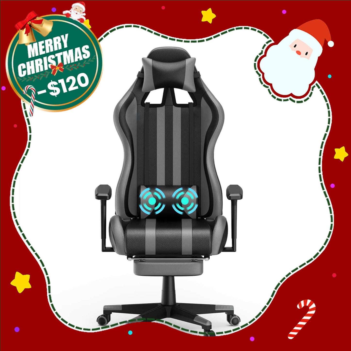 Alpha Series Upgrade Version Gray Gaming Chairs for Better Posture