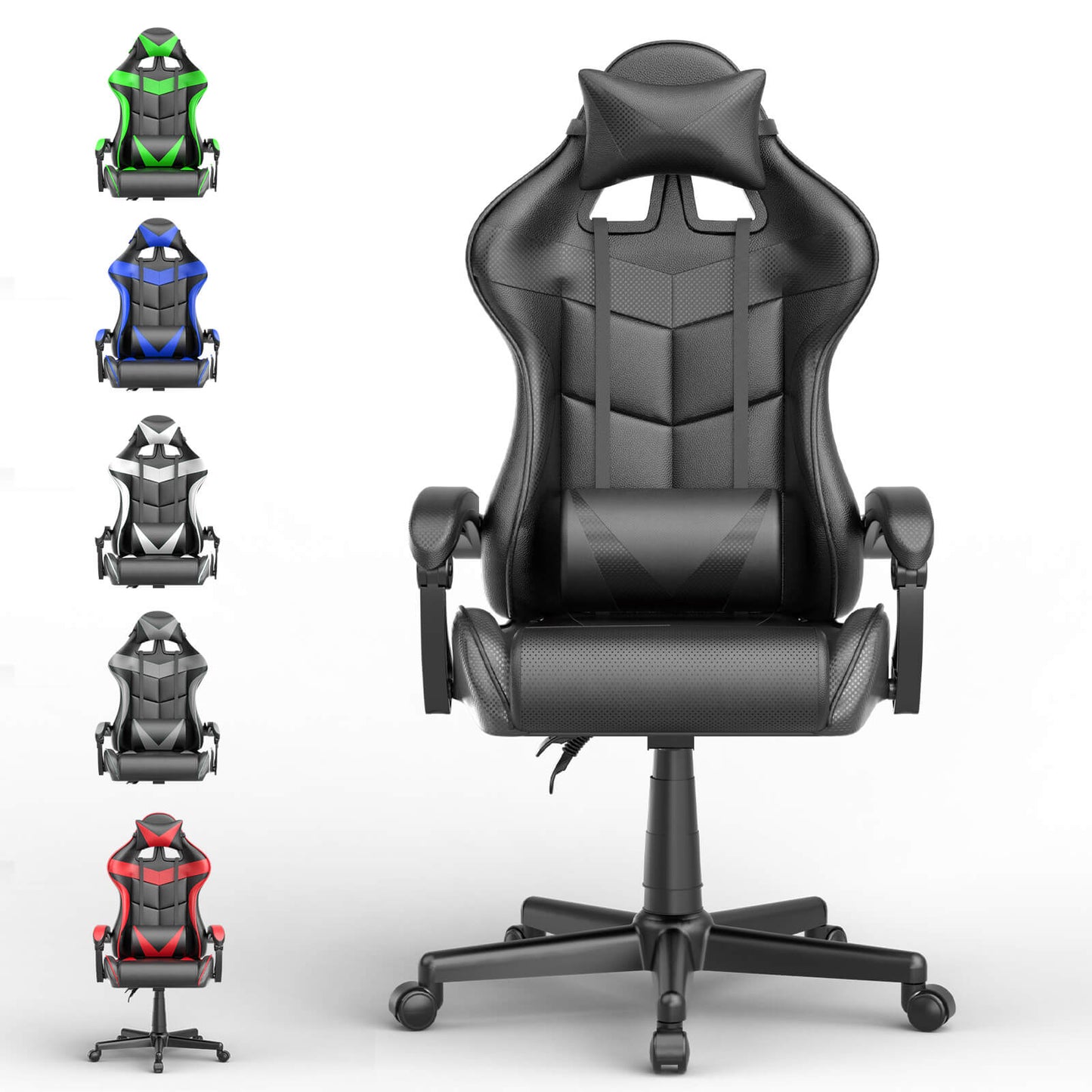 Captain Series Non-Footrest Version Gaming Chair Ergonomic Racing Seat (Red)