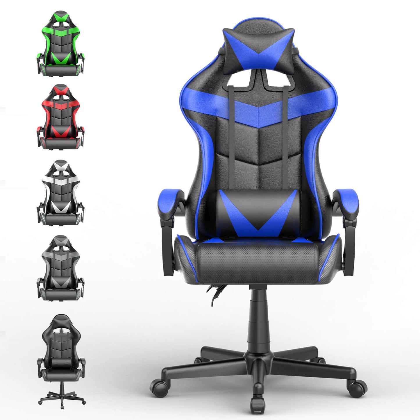 Captain Series Basic White Gaming Chair Without Footrest Good Desk Chairs for Gaming
