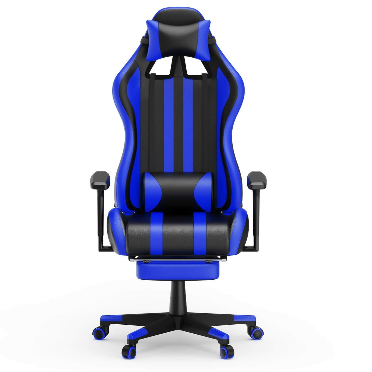Alpha Series Pro Version Gaming Chair with Footrest Blue Gaming Recliners for Adults - SOONTRANS