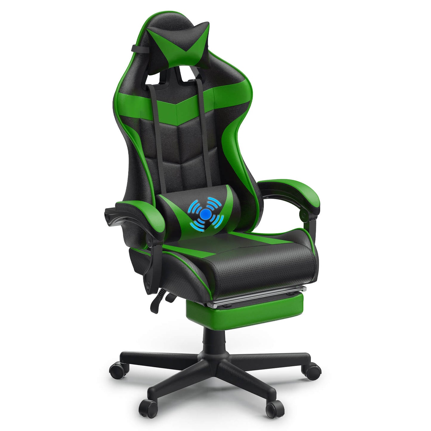 Sedia da gioco Captain Series Jungle Green con poggiapiedi
