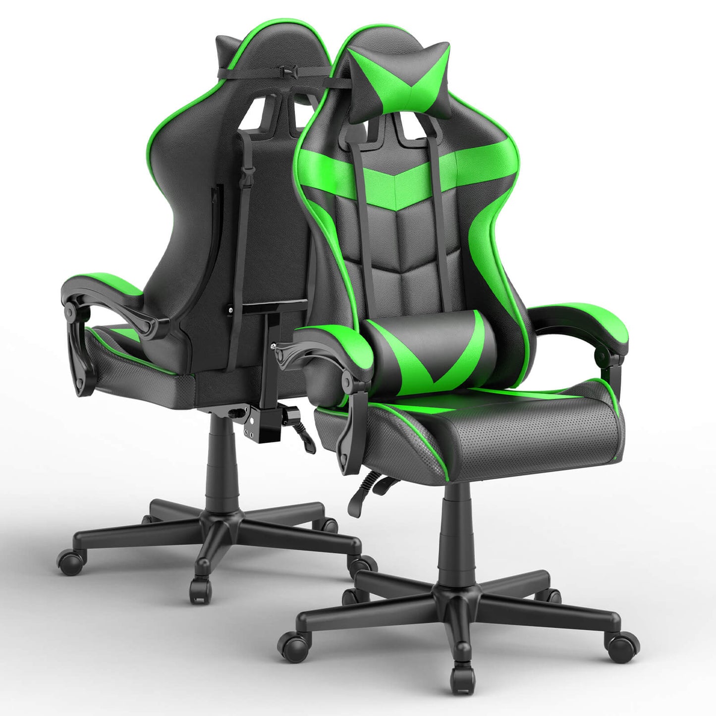 Sedia da gioco serie Captain con poggiagambe Sedia da gioco per adulti Verde