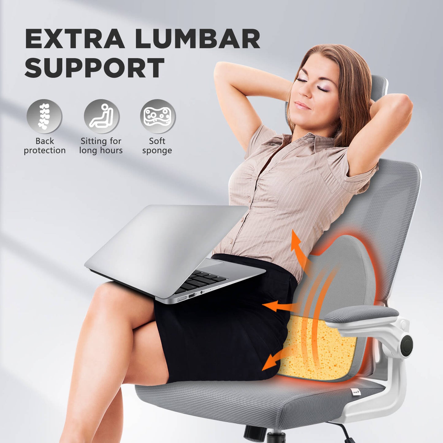 Soontrans Ergonomic Breathable Mesh Office Chair - Dark Gray