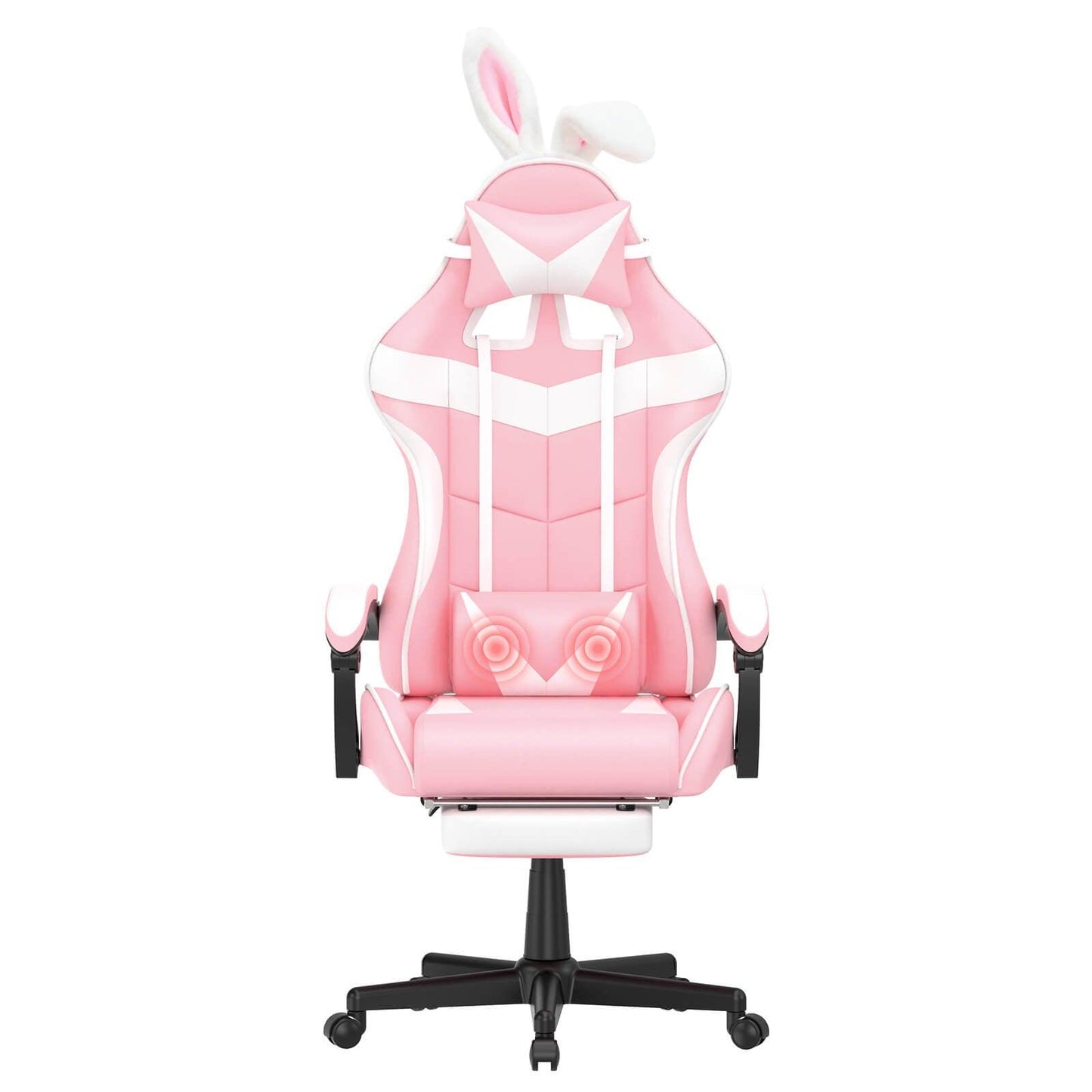 【Free Shipping | $20 off at checkout】Limited Edition Kawaii Girly Gaming Chair with Footrest Cute Pink Bunny Gamer Chair - SOONTRANS