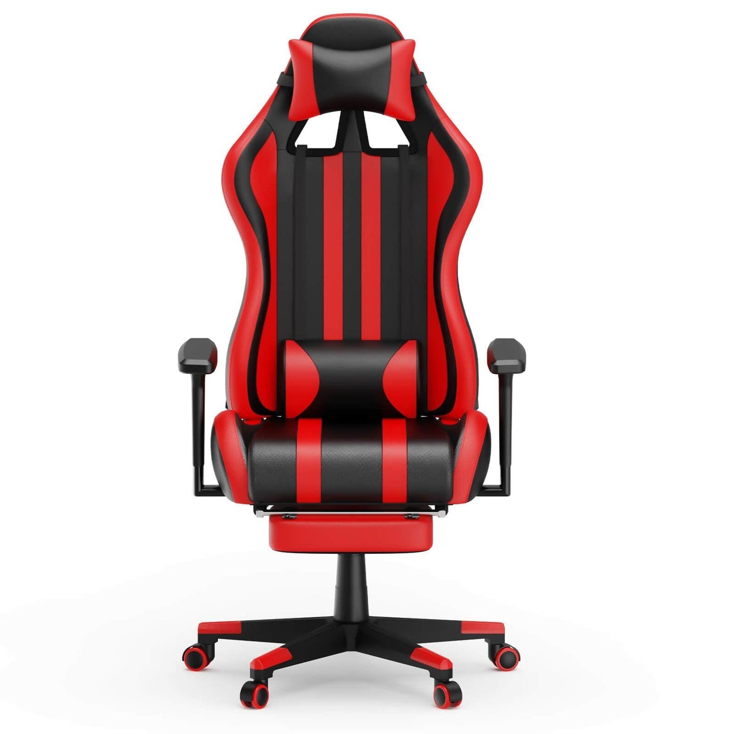 【Designed for Gamers】Alpha Series Red Reclining Gaming Chair with Footrest Ergonomic Video Game Chair - SOONTRANS