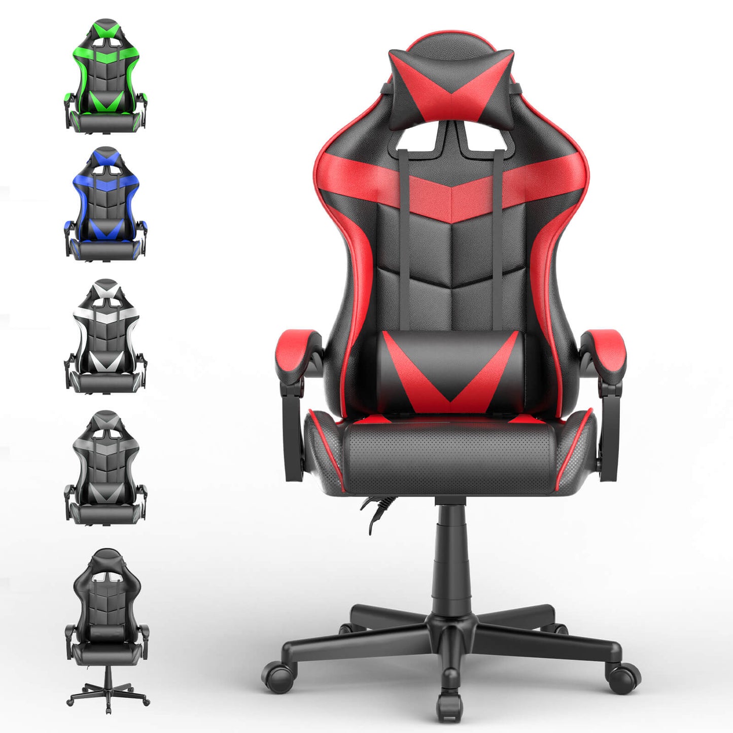Captain Series Basic White Gaming Chair Without Footrest Good Desk Chairs for Gaming