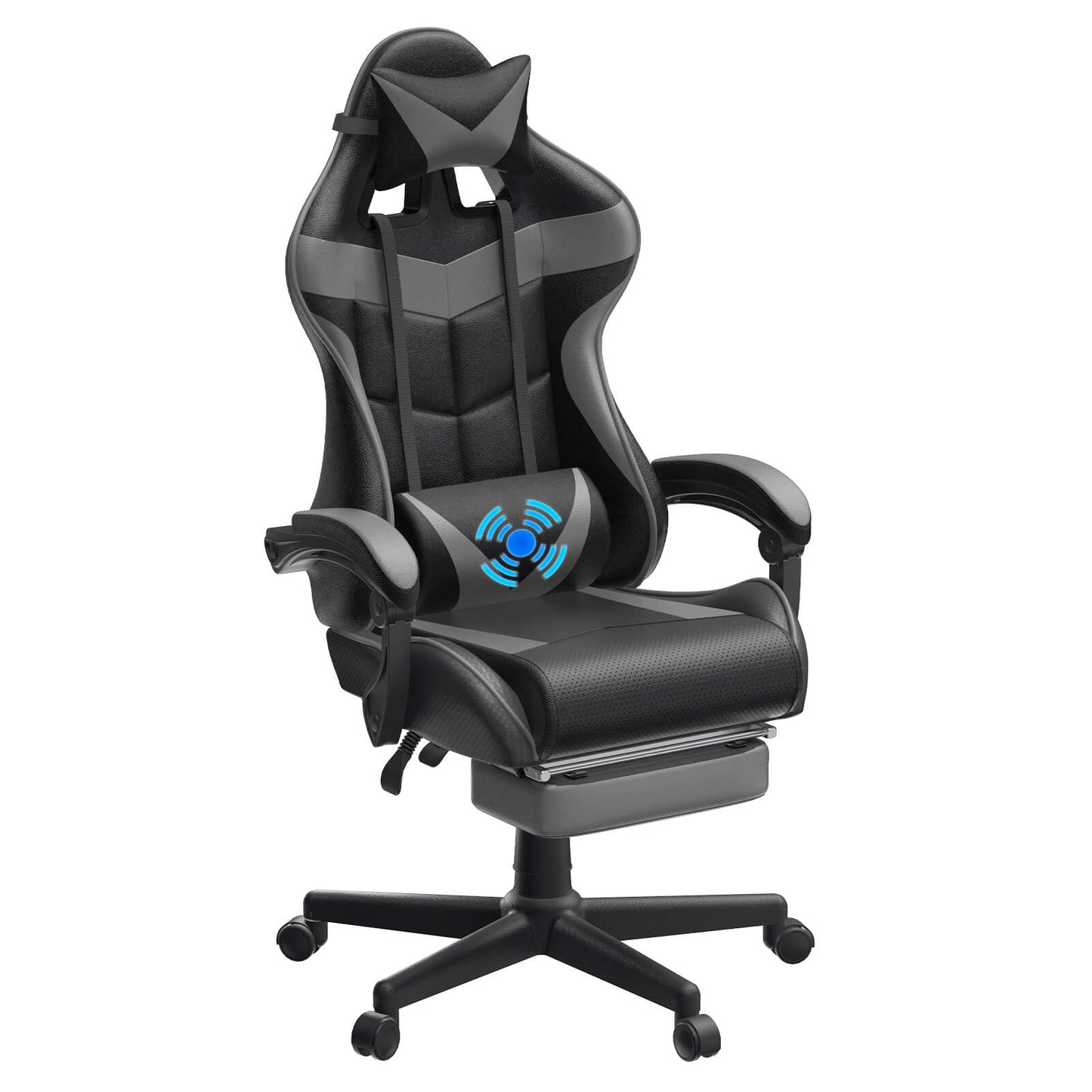 Captain Series Galaxy Grey Gaming Chair with Footrest