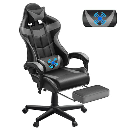 【CAPTAIN 2.0】Galaxy Grey Gaming Chair with Footrest - SOONTRANS