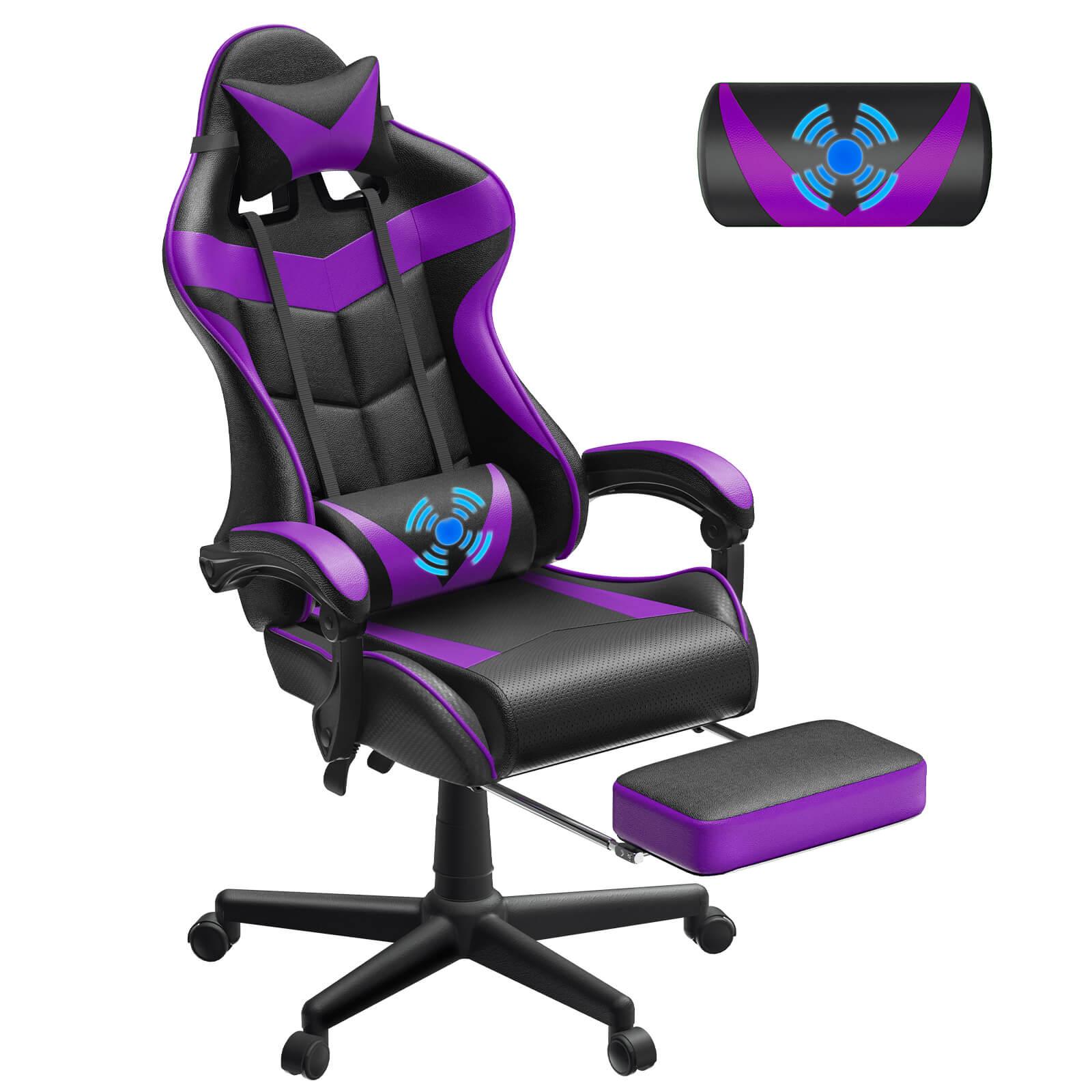 【Free Shipping | $20 off at checkout】Limited Edition Purple Gaming Chair With Footrest Comfy Gaming Chairs - SOONTRANS