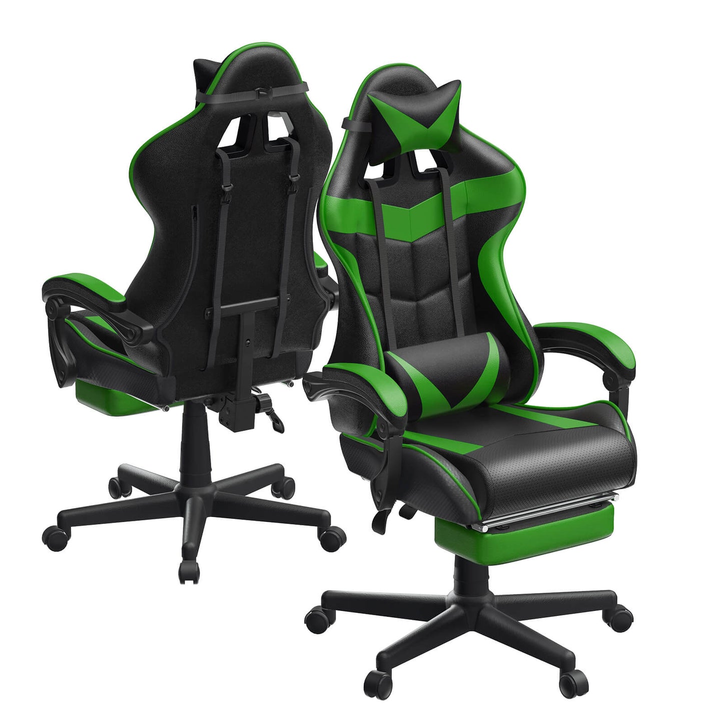 Sedia da gaming verde giungla della serie Captain