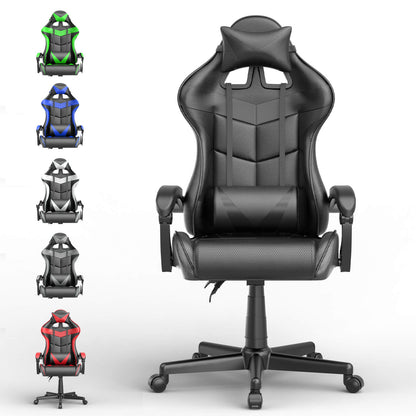 Sedia da gioco Captain Series Versione senza poggiapiedi Sedile da corsa ergonomico (Rosso)