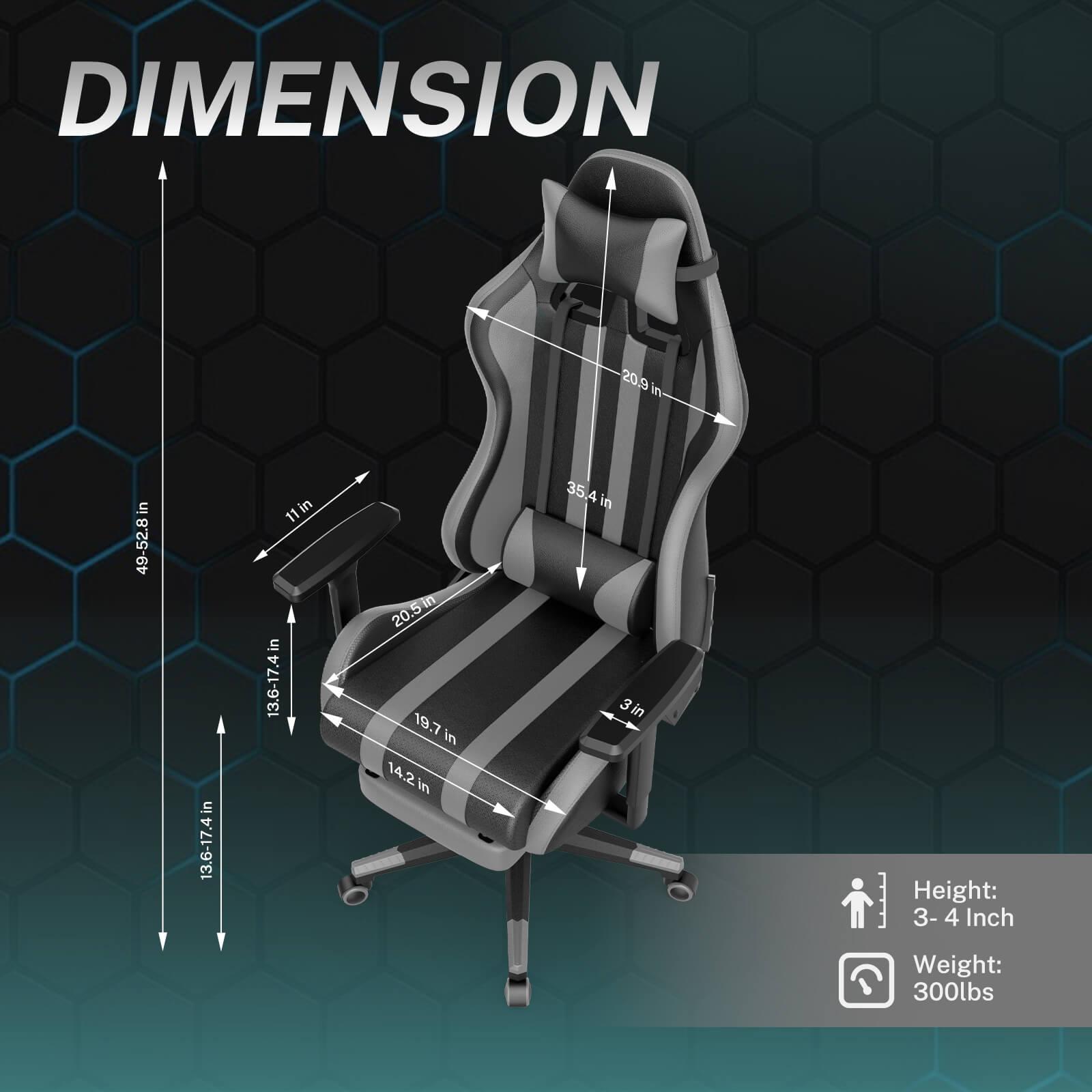 Alpha Series Upgrade Version Office Gaming Chairs for Better Posture Gaming Recliner Chair for Adults with Leg Rest - SOONTRANS