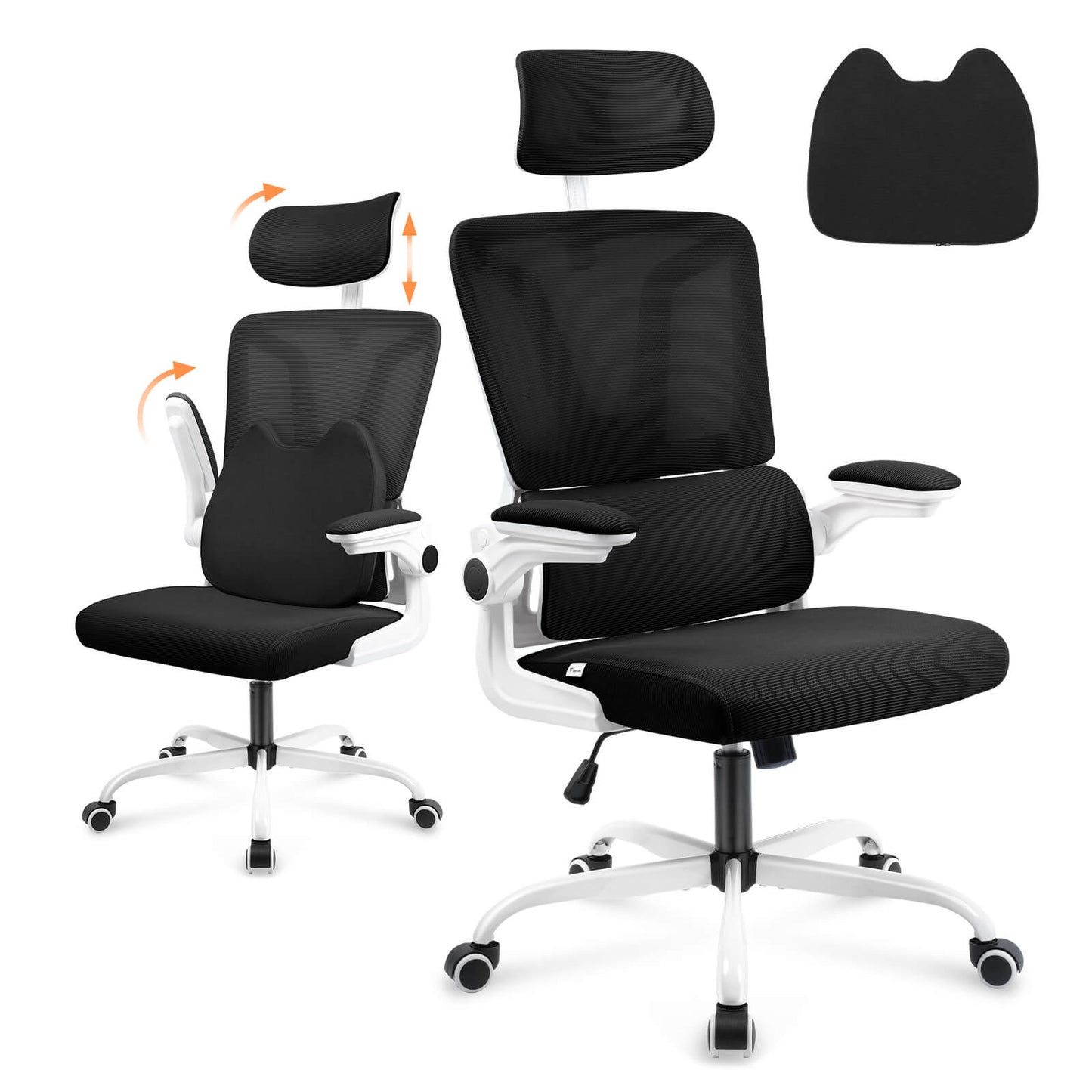 Soontrans Ergonomic Breathable Mesh Office Chair - Black