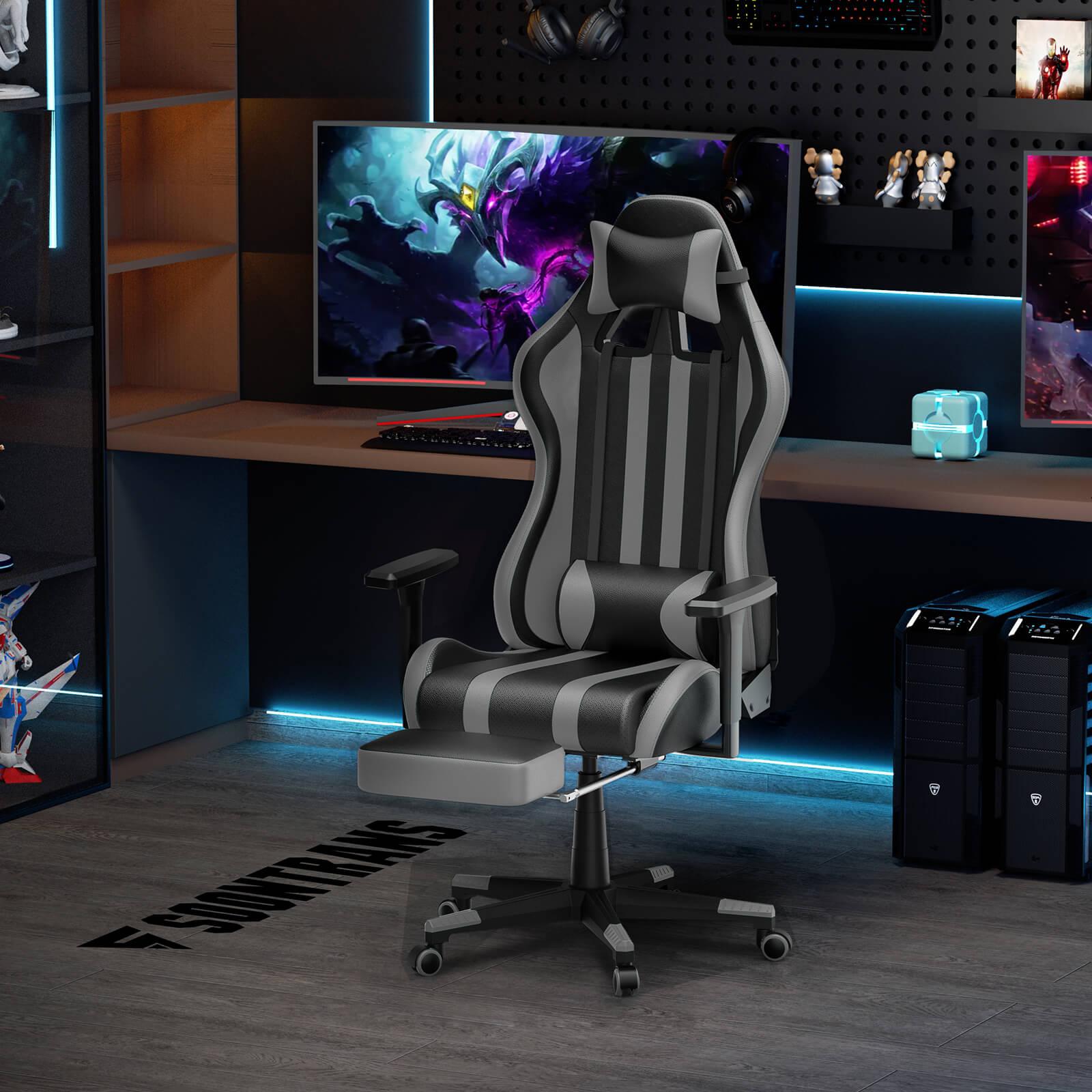 Alpha Series Ultimate Comfort Gaming Seat Gray And Black Office